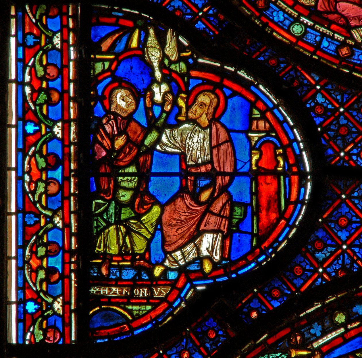 St Anthony: Bir kuş onu besliyor ve St Paul Anchorite (w30b) by French School