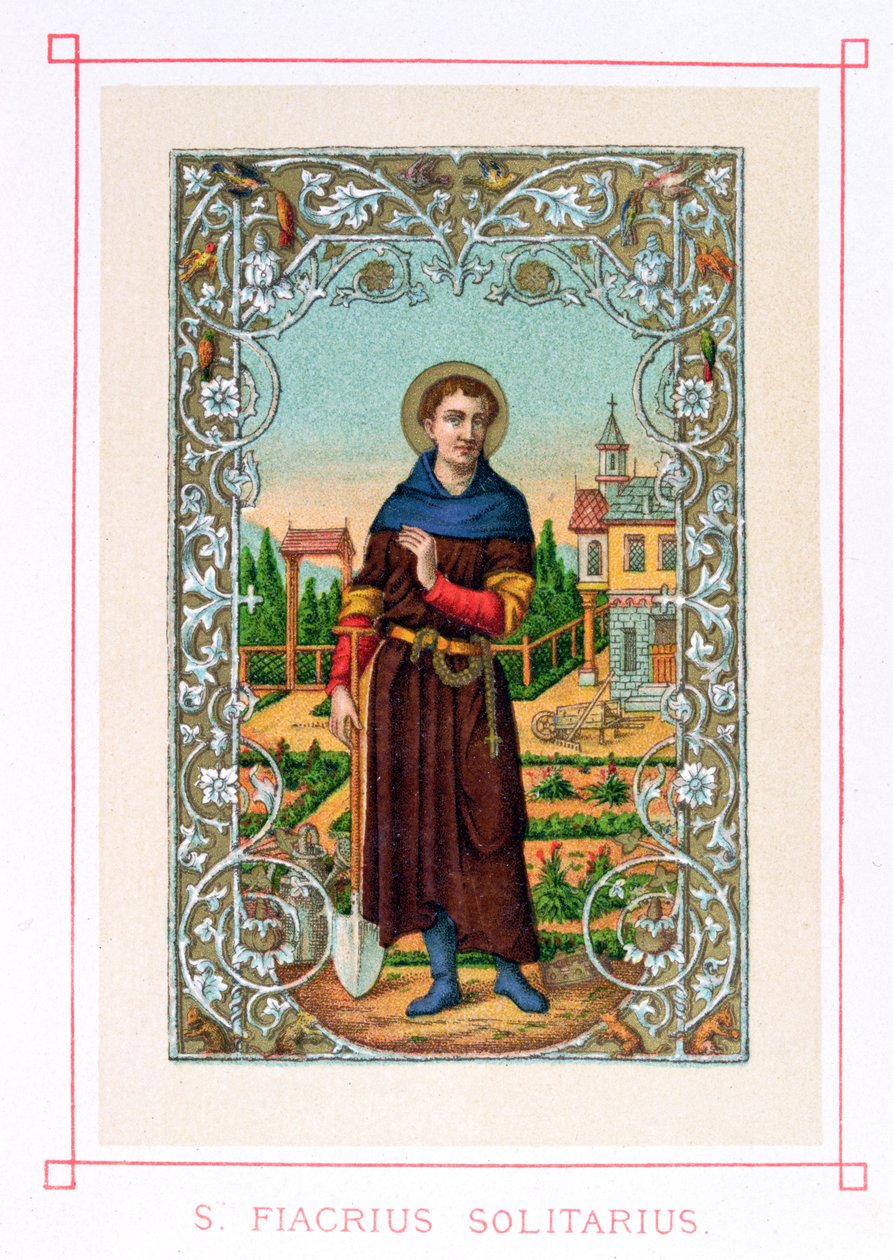 Aziz Fiacre (d.670) 1873 by French School