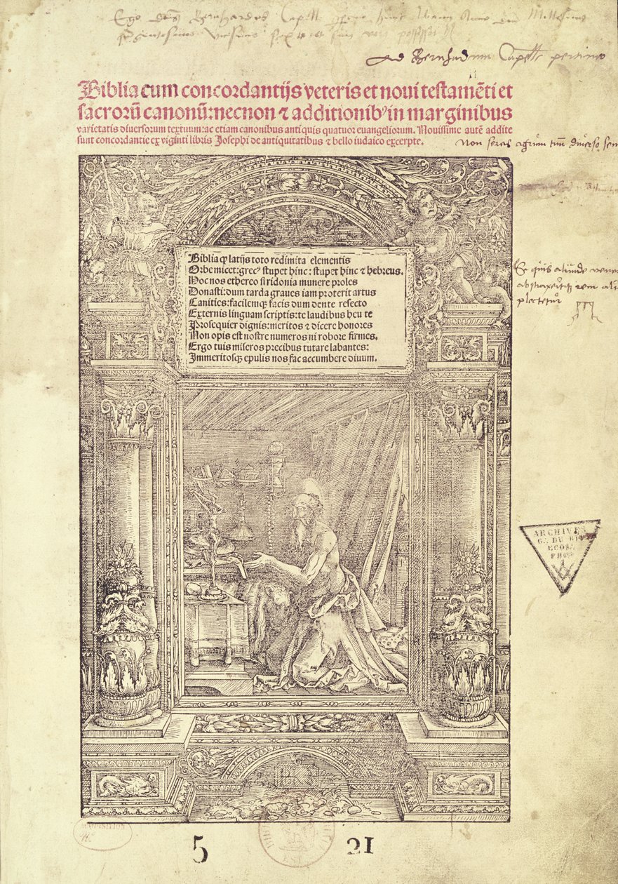 St. Jerome, Studiolo