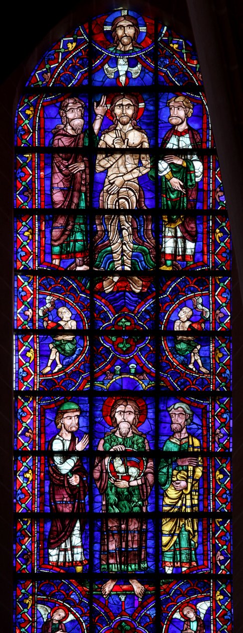 Agnus Dei ile St John Baptist; Ürdün Vaftizi (w106) by French School
