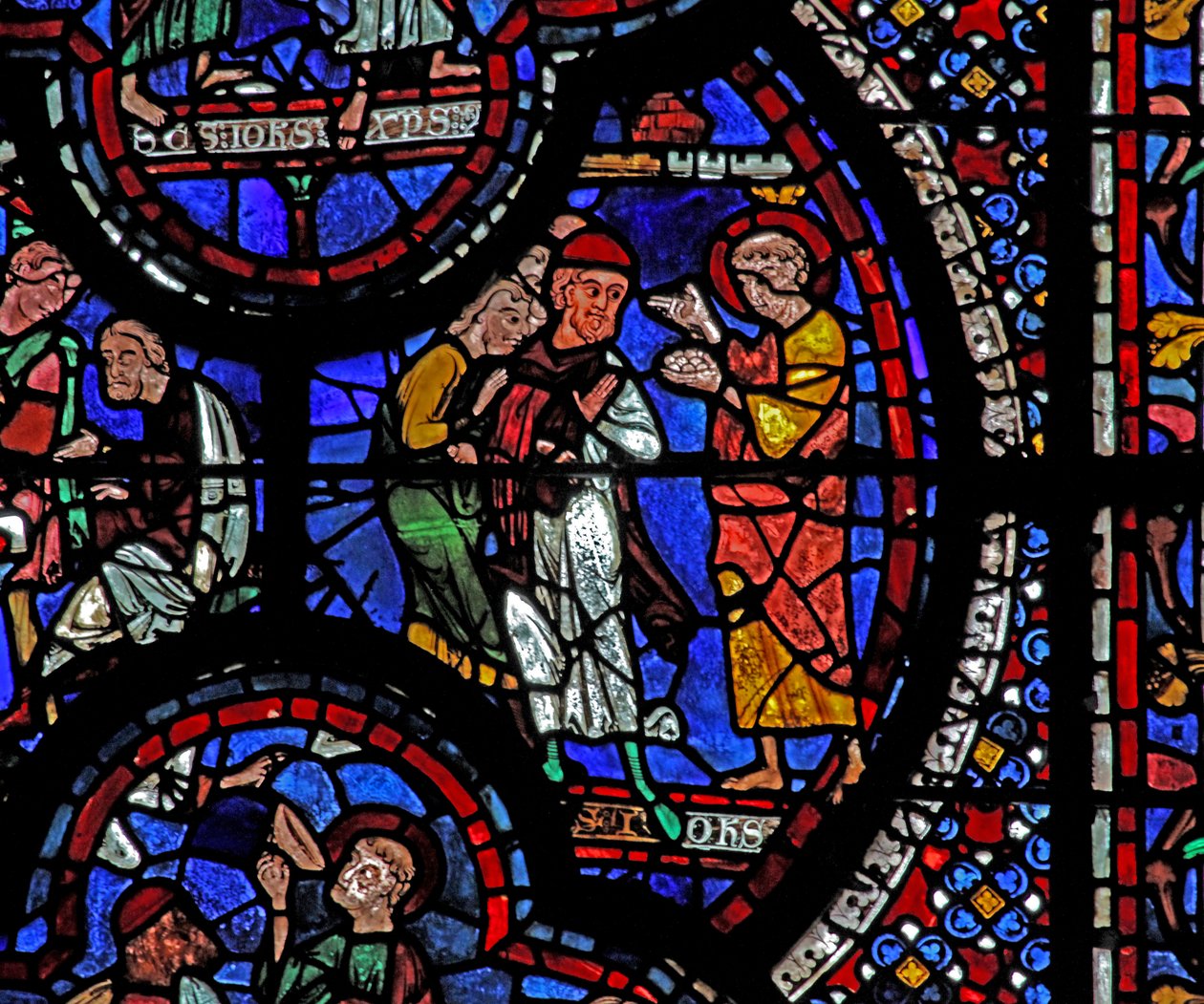 St John penceresi: kırık taşları onarır (w48) by French School