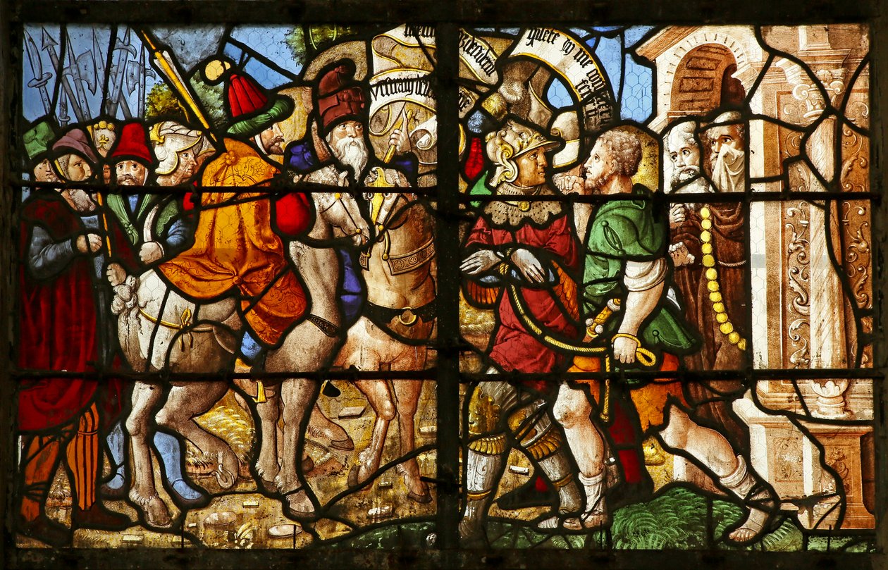 Aziz Julien de Brioude bir manastırın önünde tutuklandı by French School
