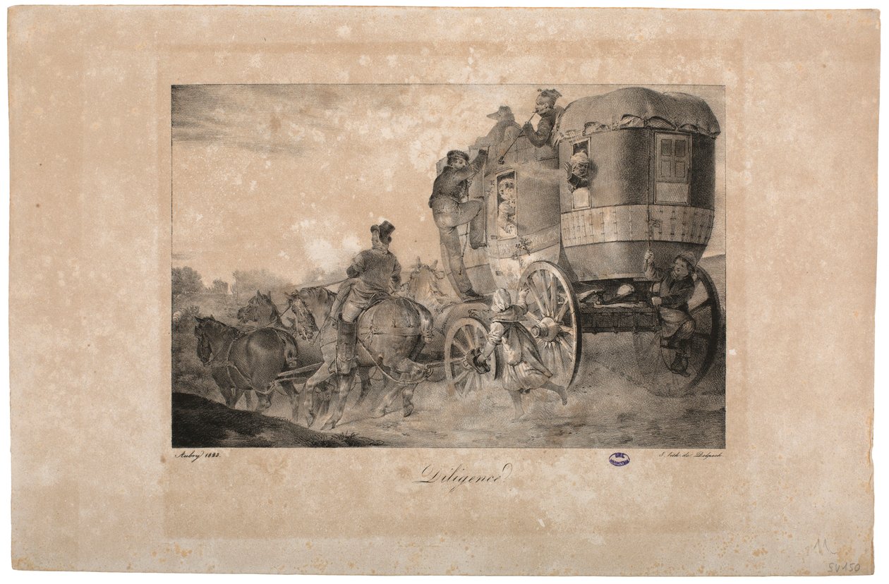 Posta arabası, 1823 by French School
