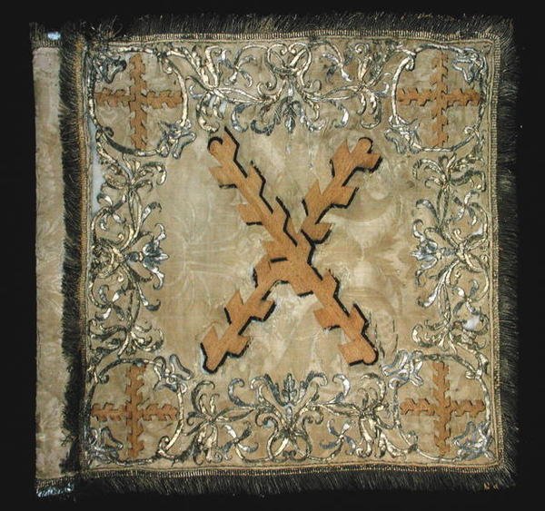 Burgonya Süvari Alayı Standardı, c.1750 (işlemeli şam) by French School