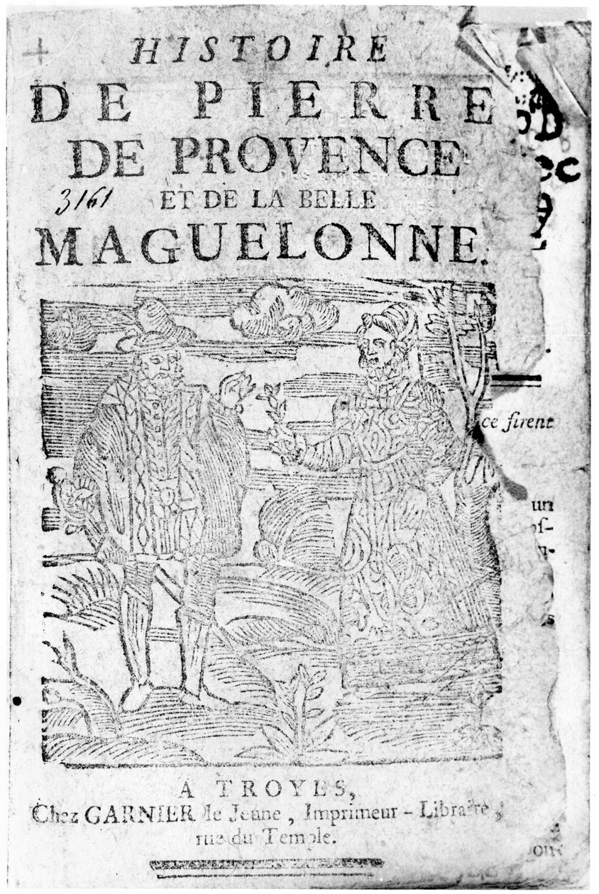 Pierre de Provence ve Belle Maguelonne'un Öyküsü, Bibliotheque Bleue, Troyes, 1738 by French School