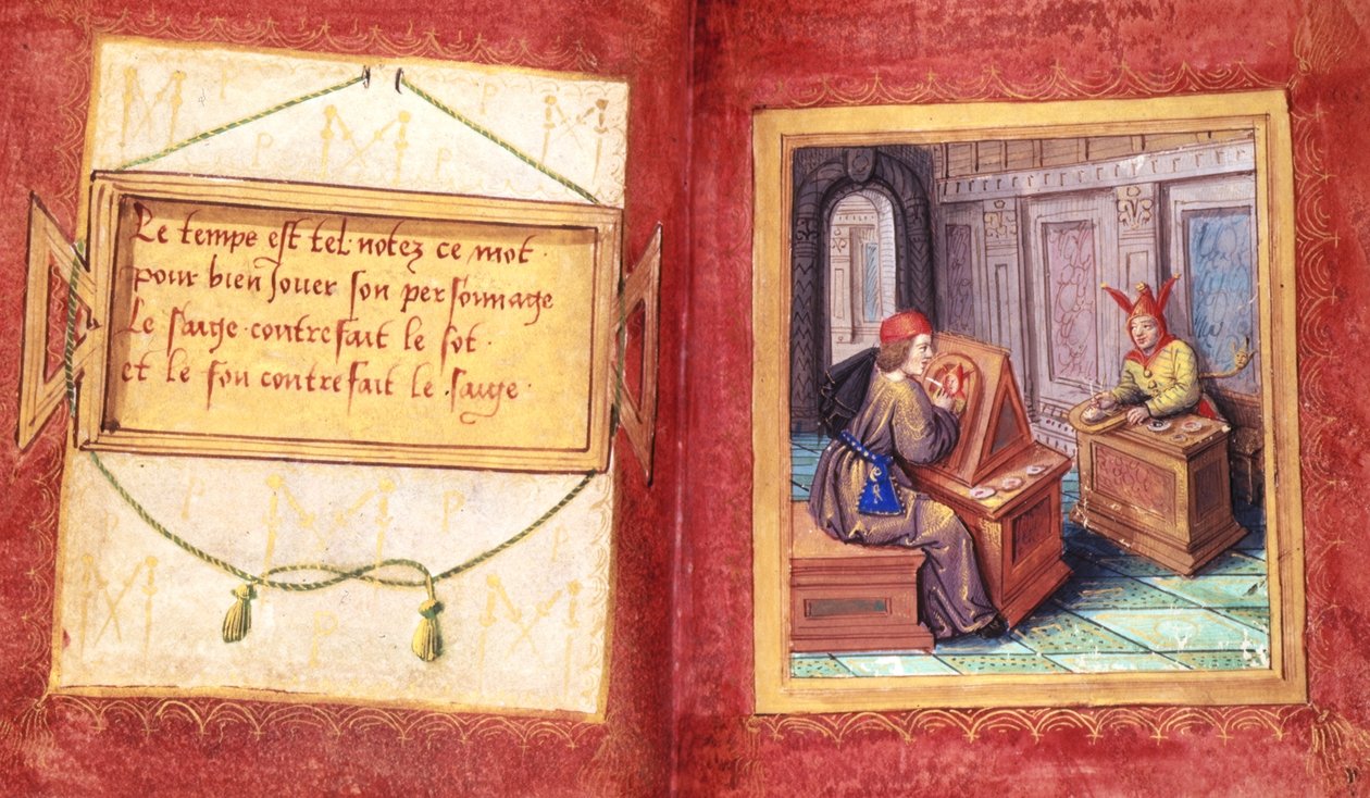 Stowe 955 ff.9v-9a Bilge Adam ve Aptal, Pierre Sala