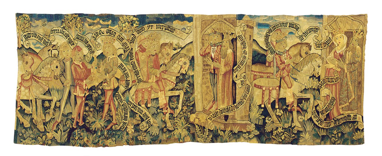Strasbourg mitolojik goblen parçası, c.1470-90 by French School
