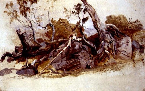 Ağaçların İncelenmesi, c.1825 (gemideki petrol) by French School