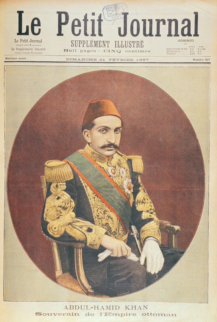 Sultan II. Abdülhamid Han (1842-1918) Osmanlı İmparatorluğunun Hükümdarı, Le Petit Journal, 21 Şubat 1897 by French School