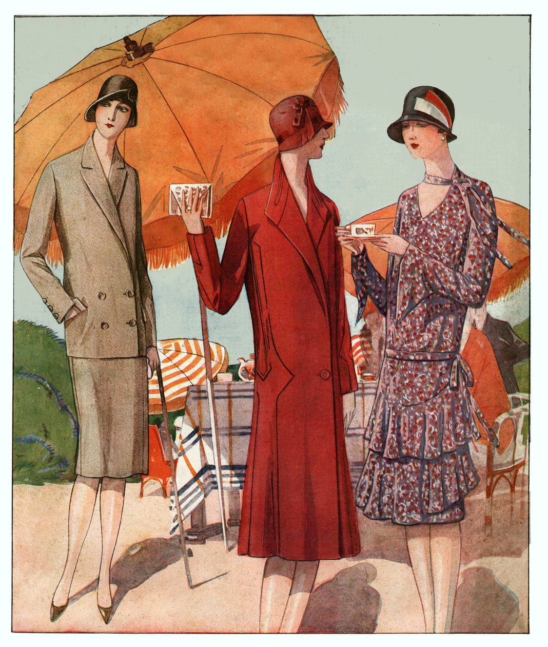 Yaz ceketi. 1929 (gravür) by French School