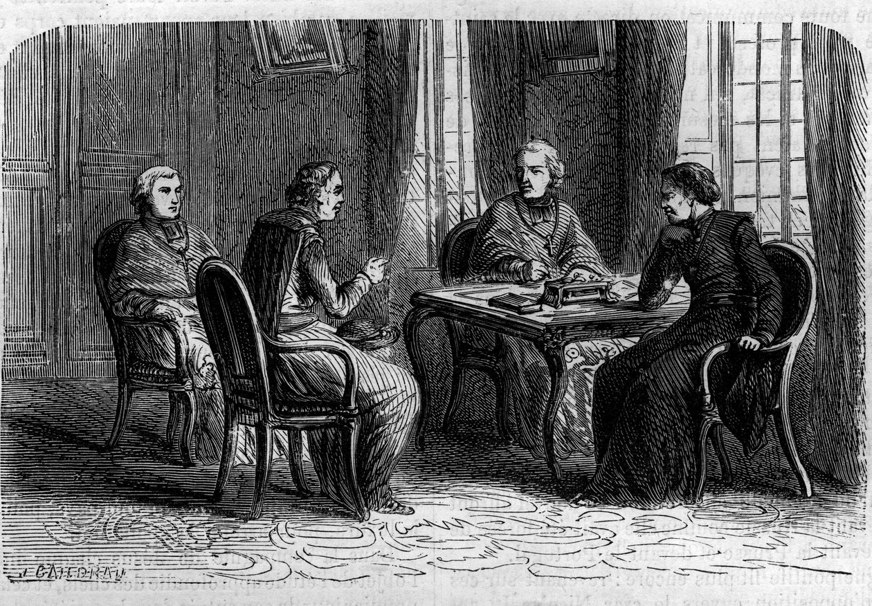 Papa Gregoire XVI (1831 ve 1846 arasında) altında Cizvitler Yüksek Konseyi. Maurice Lachatre