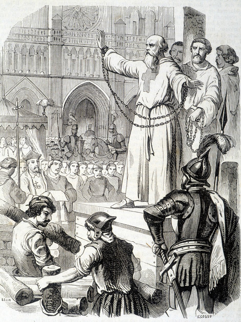 Tapınakçıların Eziyeti (1314) - L.-P tarafından “Histoire de France” da. Anquetil by French School