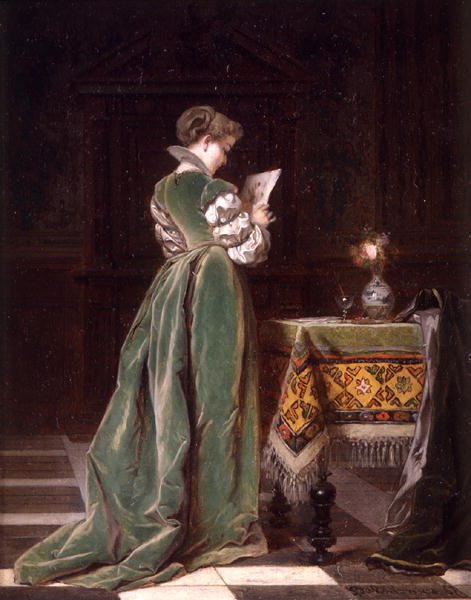 Amatör Sanatçı, c.1870 (panel üzeri yağlı boya) by French School