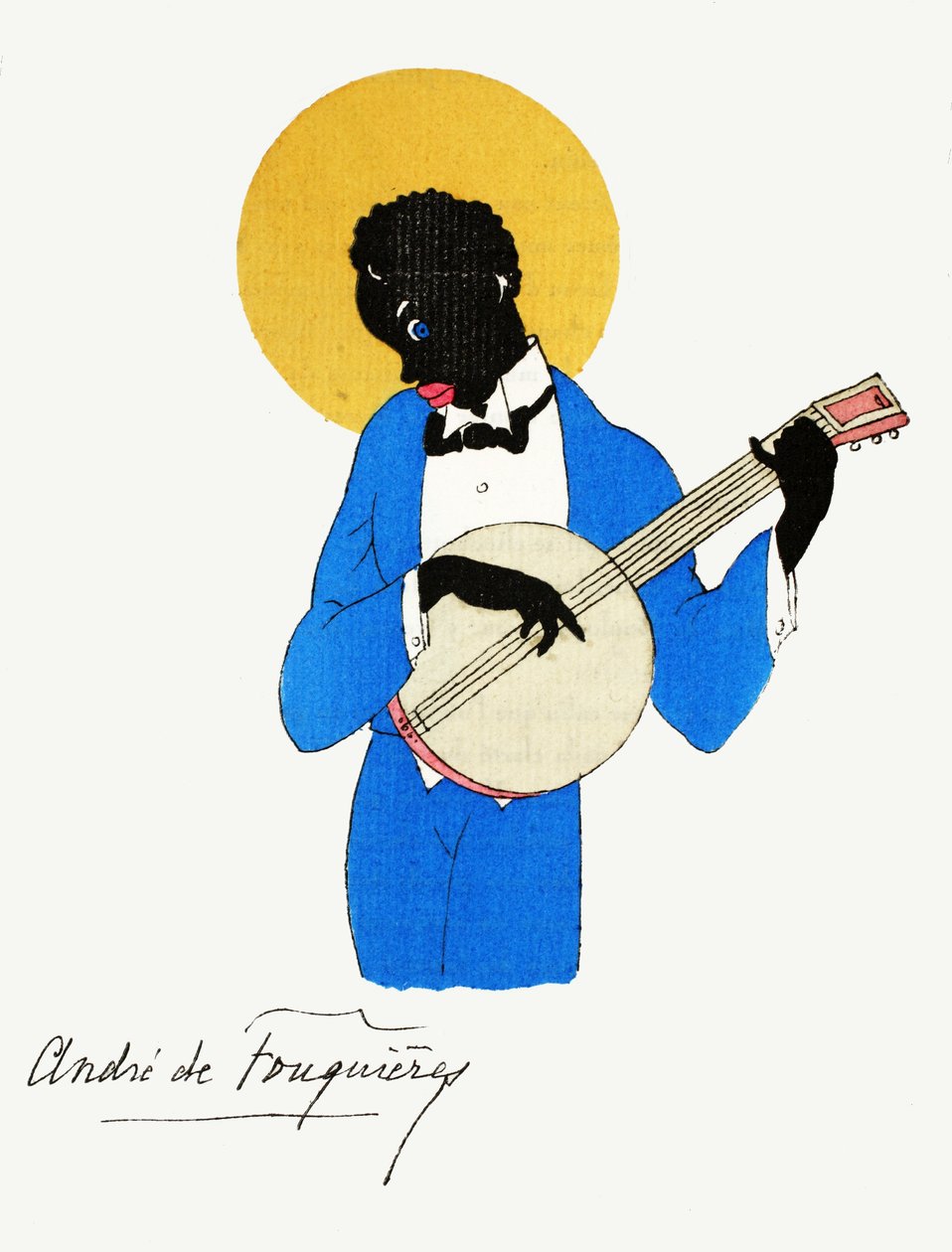 Banjo Oyuncusu (pochoir baskı) by French School