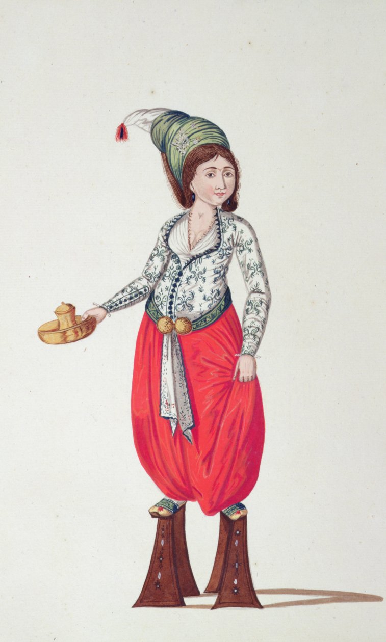 Hamamlar, Osmanlı dönemi, 18. yüzyılın üçüncü çeyreği (kağıt üzerinde wc) by French School