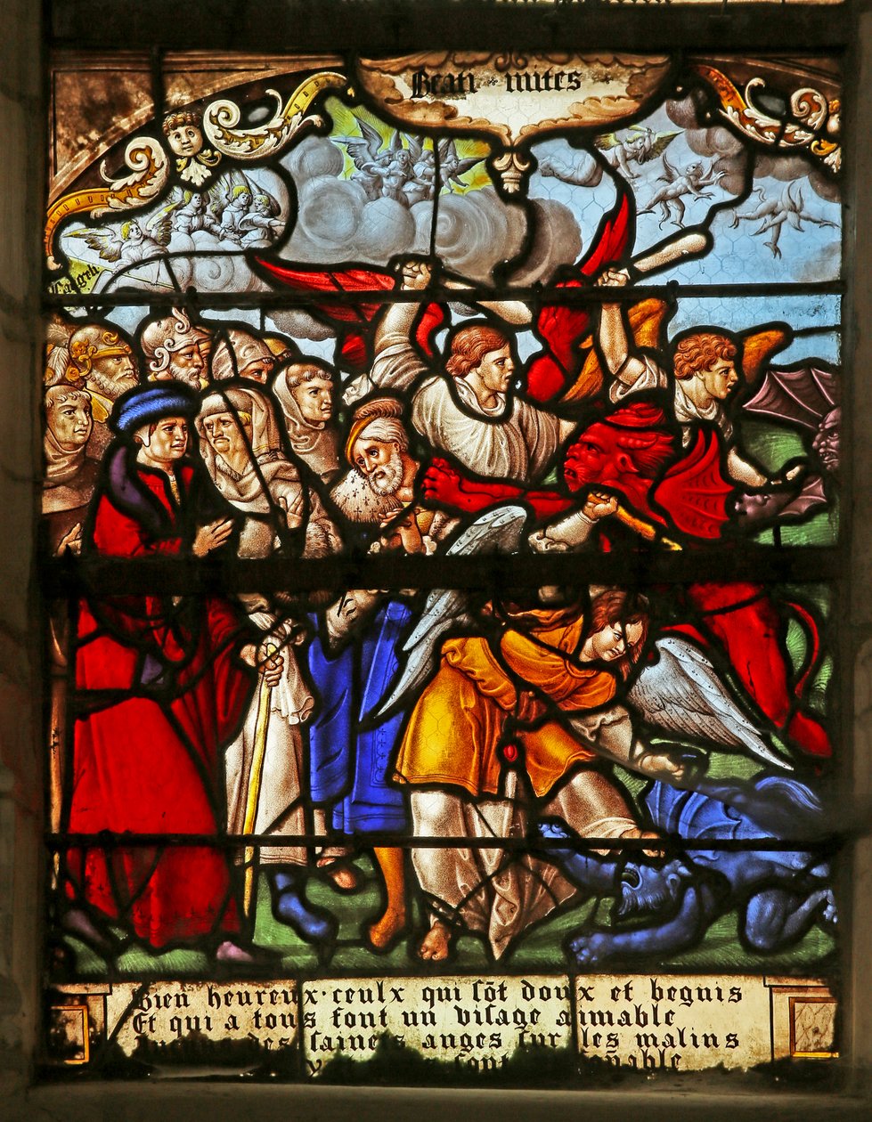 The Beatitudes: Ne mutlu Uysallara - melekler iblislere karşı savaşıyor by French School
