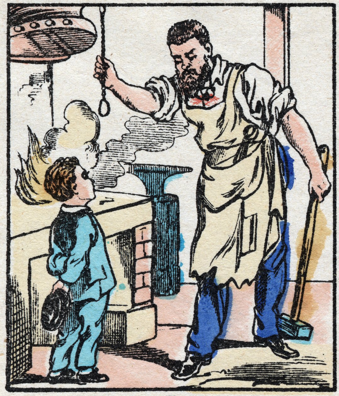 Demirci. "" La chanson des metier"de gravür. Epinal görüntüleme, 19. yüzyılın sonlarında. Özel koleksiyon by French School