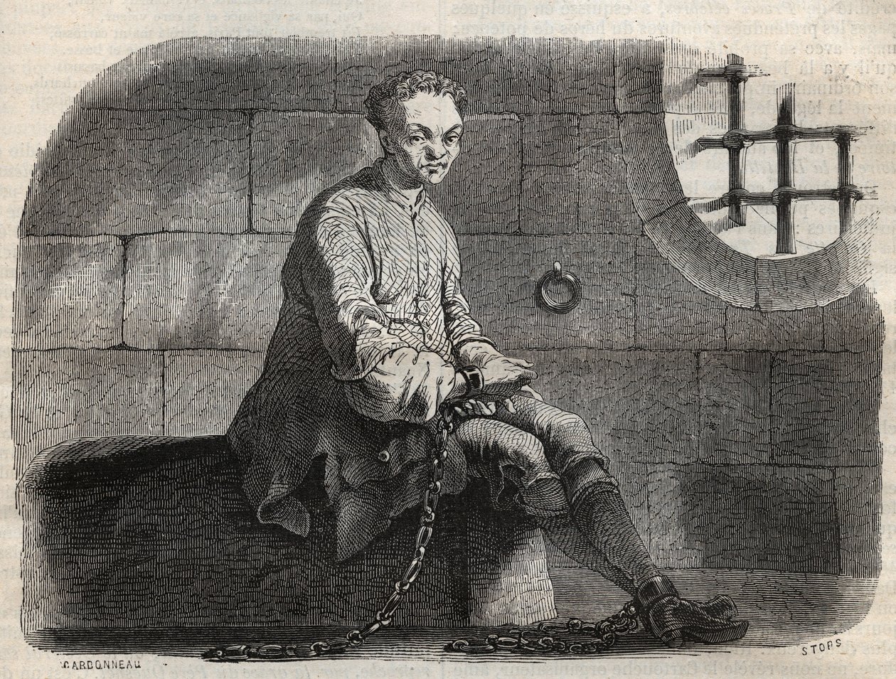 Brigand Louis Dominique Garthausen dit Cartridge (1693-1721) hapiste - Armand Fouquier (1817-18?) 1858-1867 - özel koleksiyon by French School