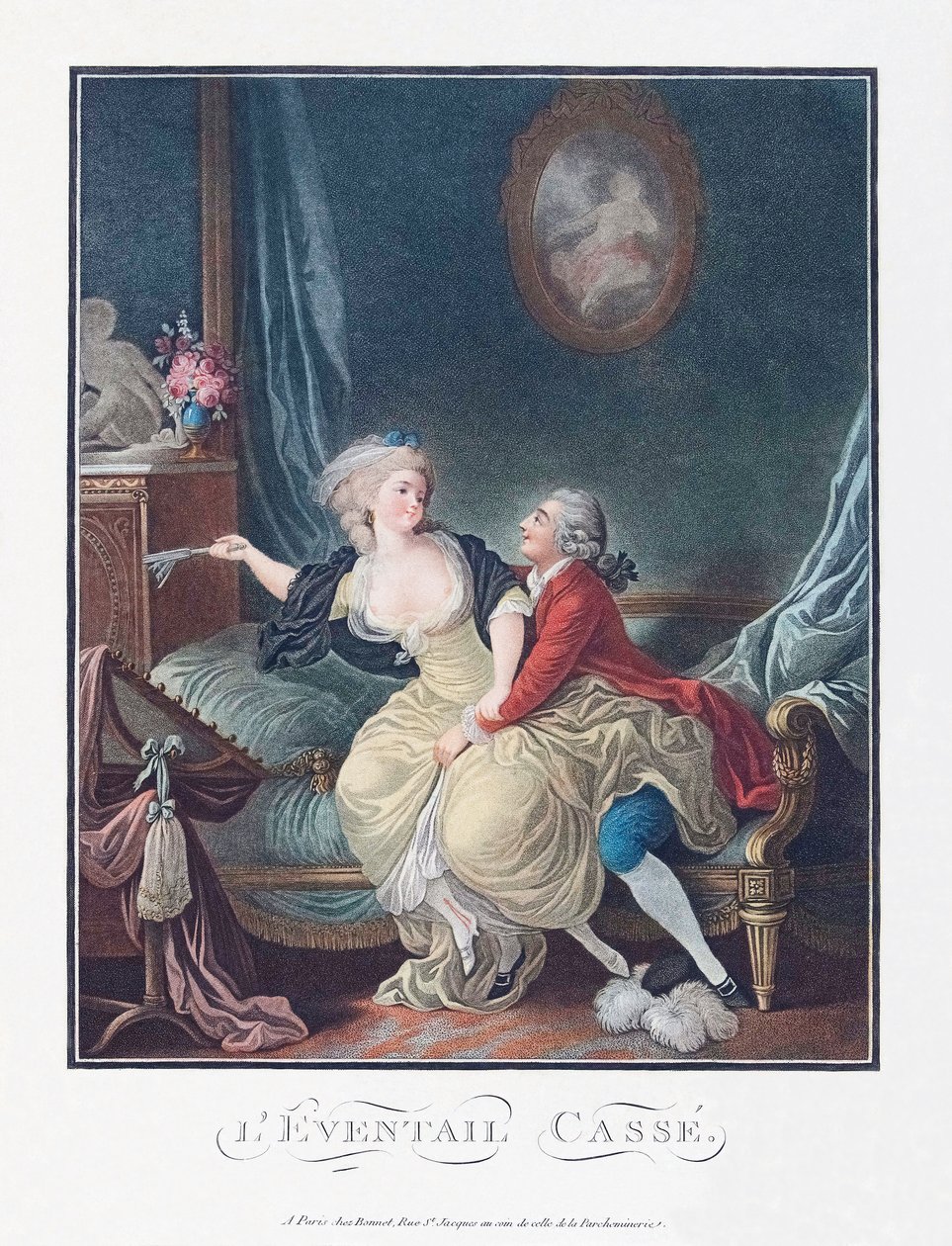 Kırık Fan. Cinsel baştan çıkarma. 18. yüzyıl. by French School