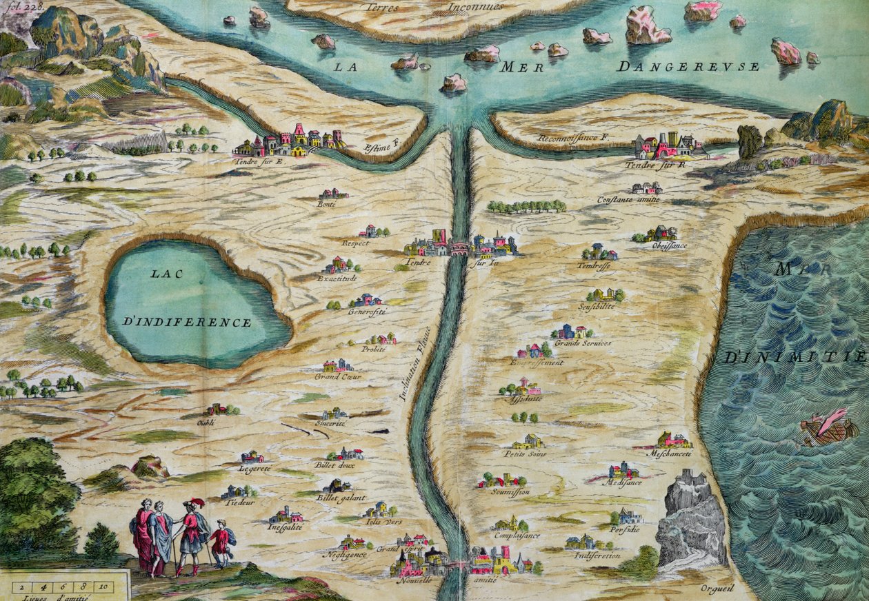 Carte du Tendre, hayali bir ülkenin haritası, Clelie
