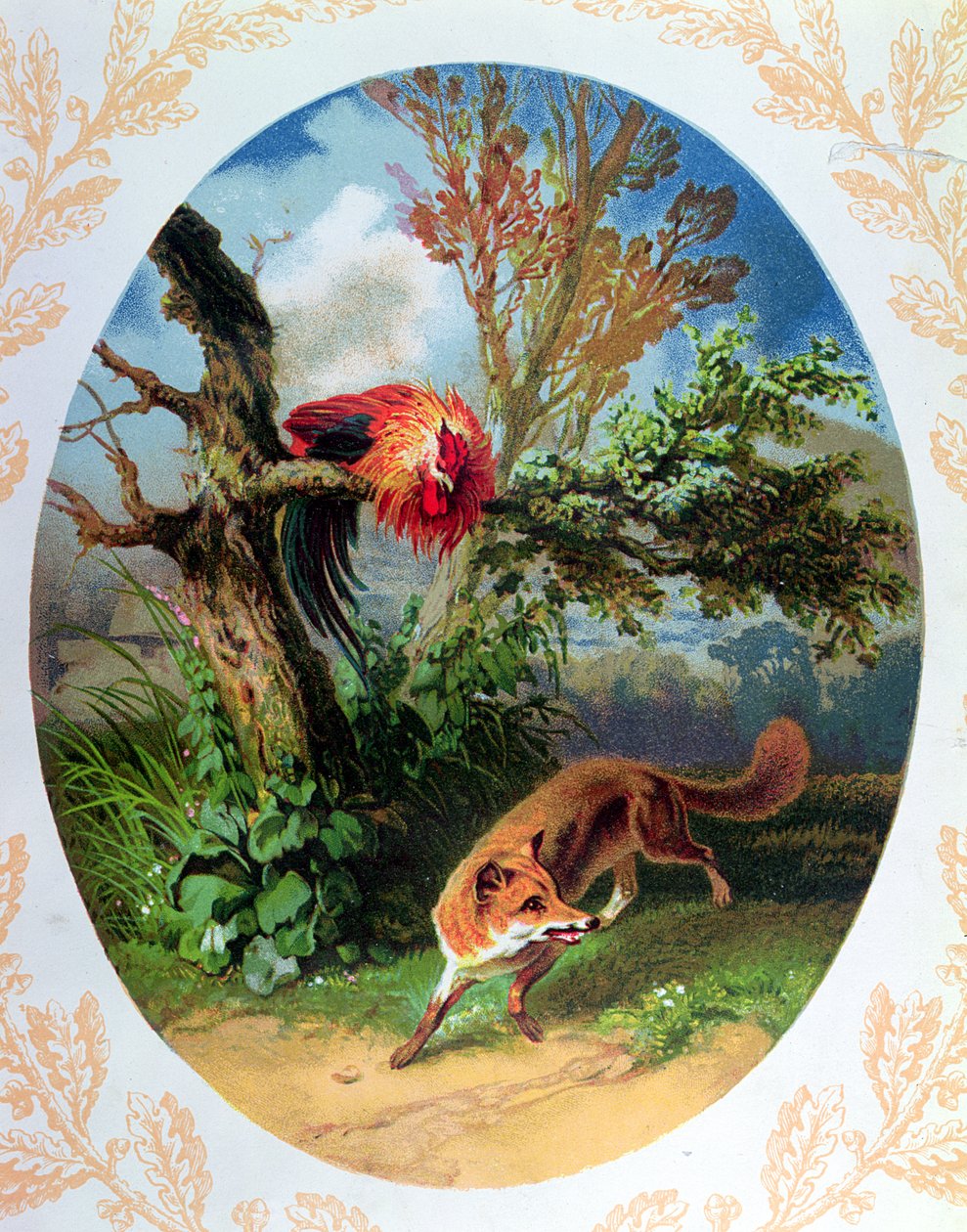Horoz ve Tilki, Jean de la Fontaine (1621-95) c.1860-80