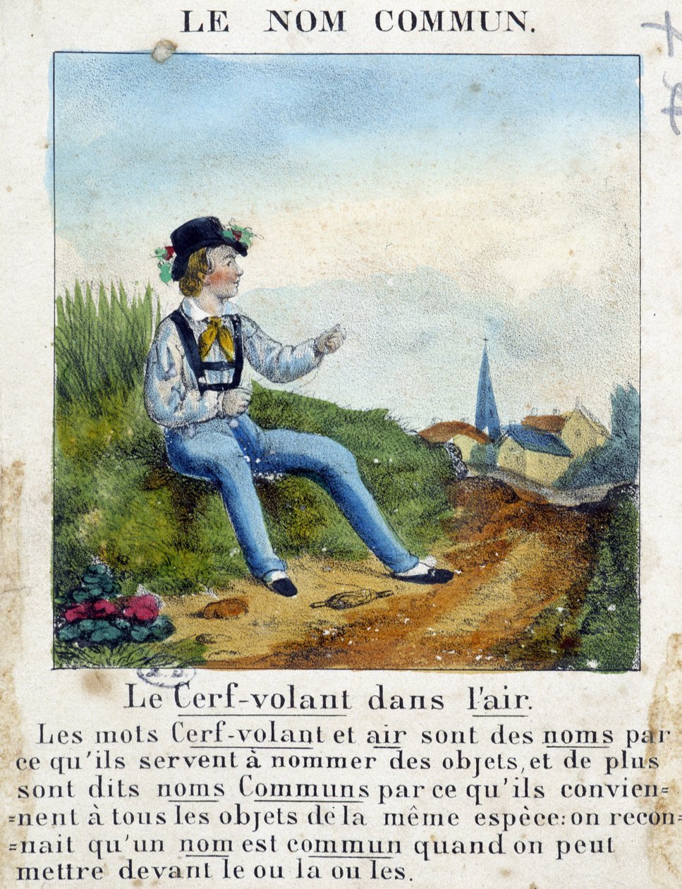 Ortak Ad (Uçurtma tutan çocuk) - “” Görüntülerde Dilbilgisi”” by French School
