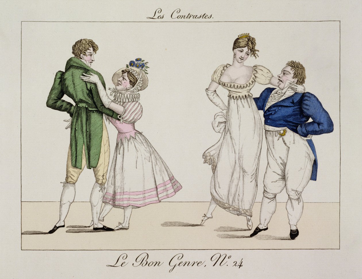 Zıtlıklar, Levha 24, Le Bon Genre, 1811 by French School