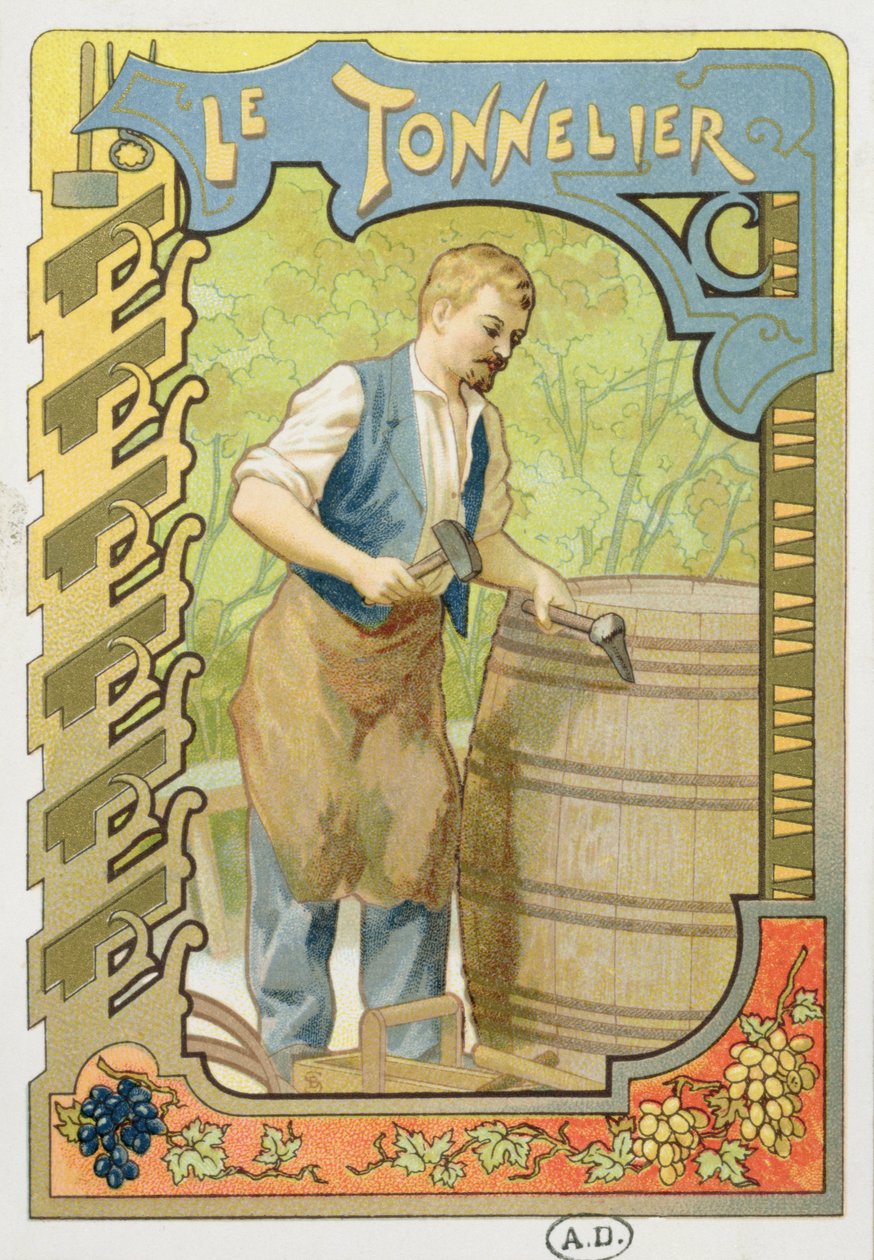 Cooper, el sanatları üzerine bir kitaptan illüstrasyon, 1899 dolayları by French School