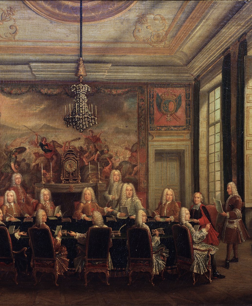 Louis XV Azınlığı için Naiplik Konseyi by French School