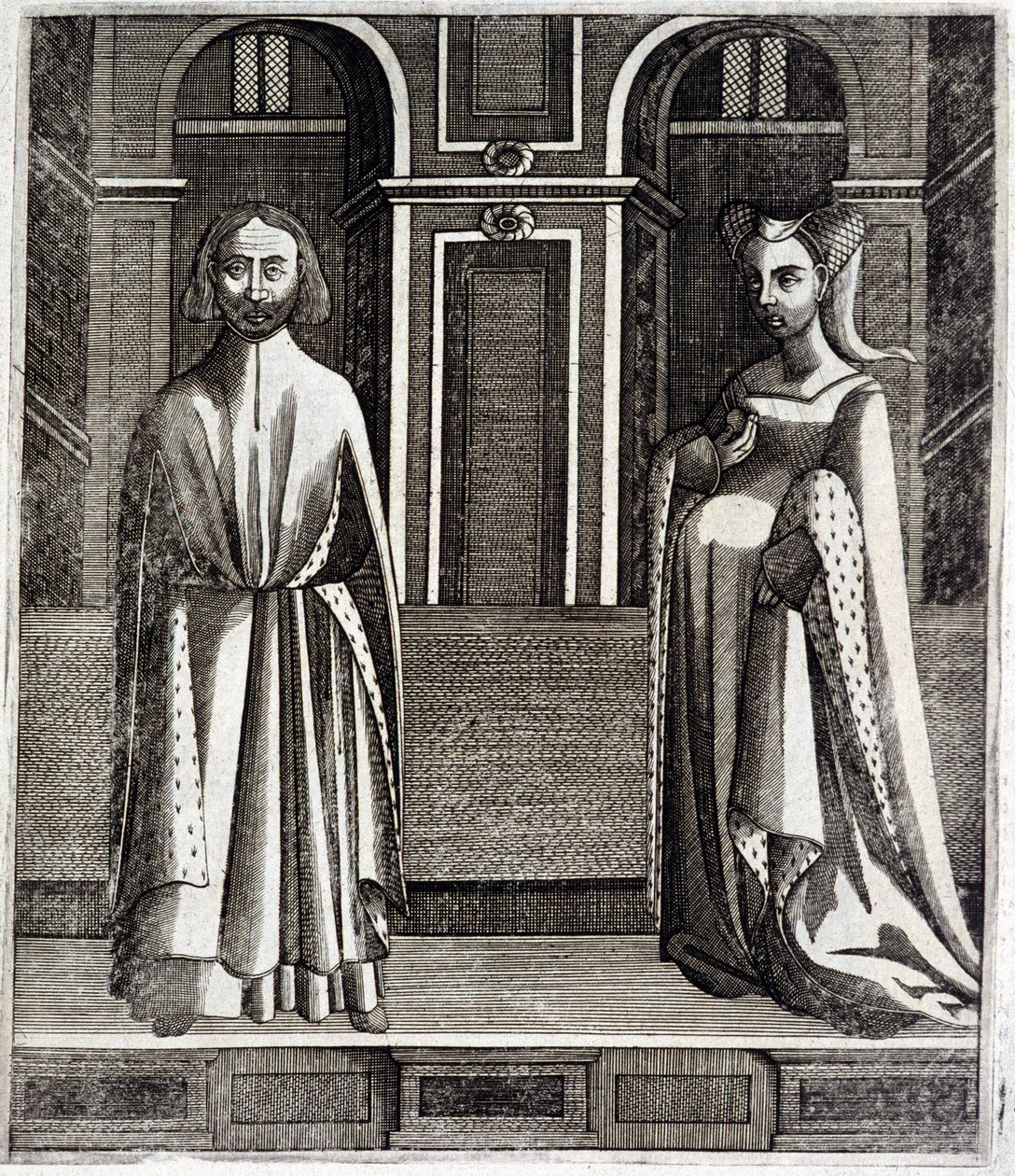 Poitiers Kontu ve Toulouse Alphonse (1220-1271) ve karısı Jeanne (Raymond VII