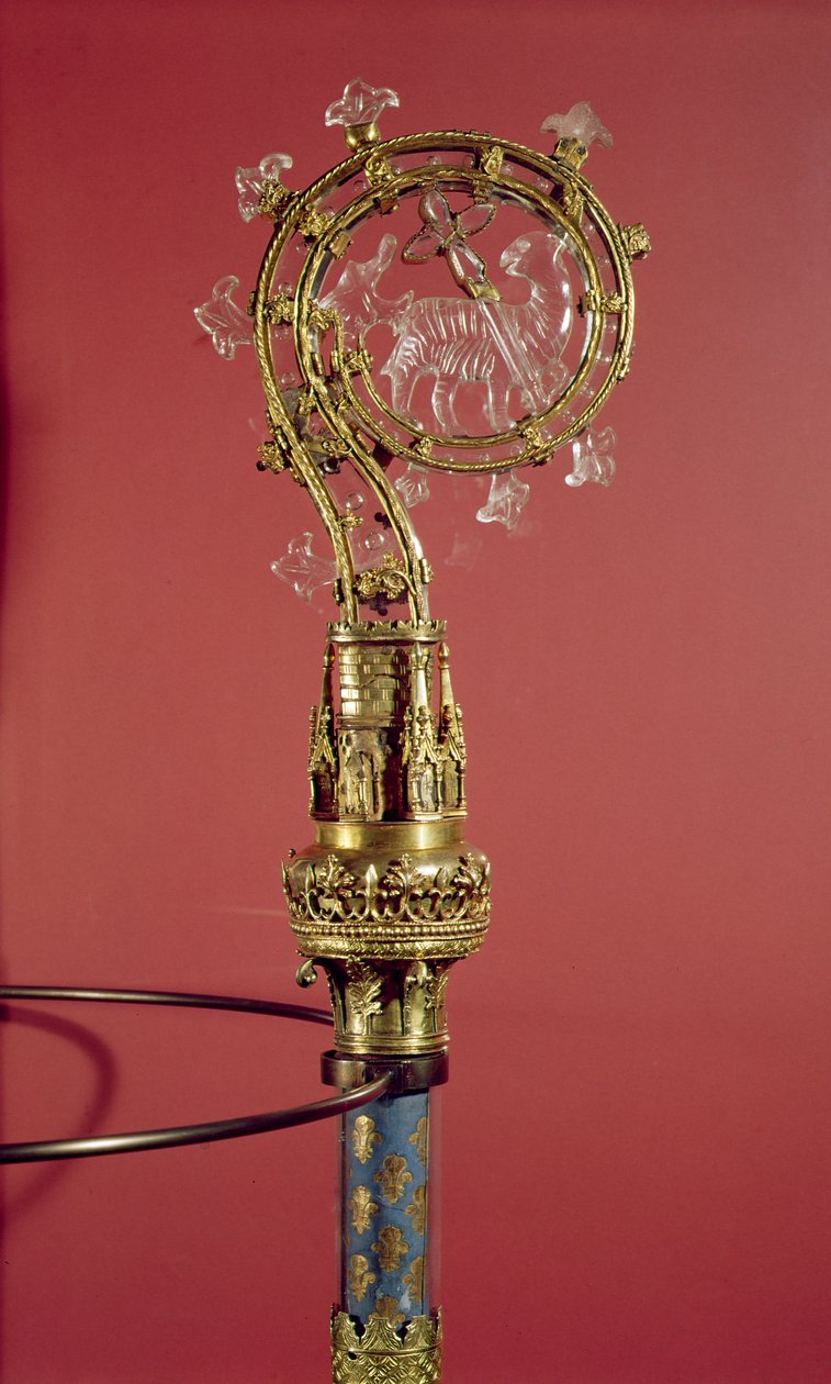 Cistercian Manastırı Abbaye du Lys Abbesses of Crozier (gümüş yaldız ve kaya kristali) by French School