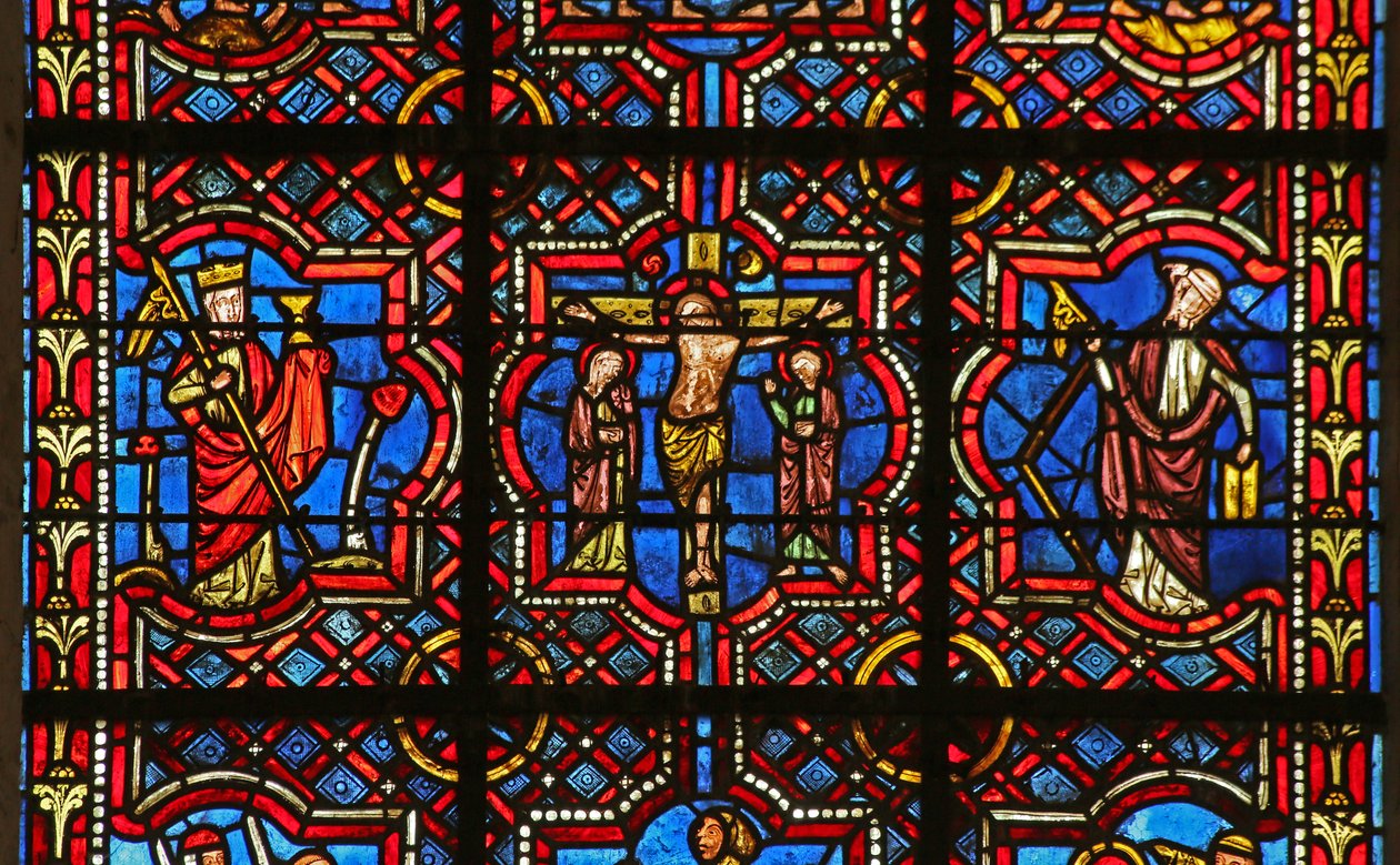 Kilise ve Sinagog Arasındaki Çarmıha Gerilme by French School