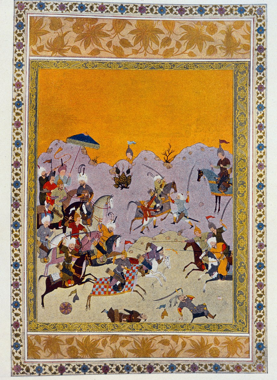 Kahramanların Ölümü, Binbir Gece Masalları için illüstrasyon, 1895 (renkli gravür) by French School