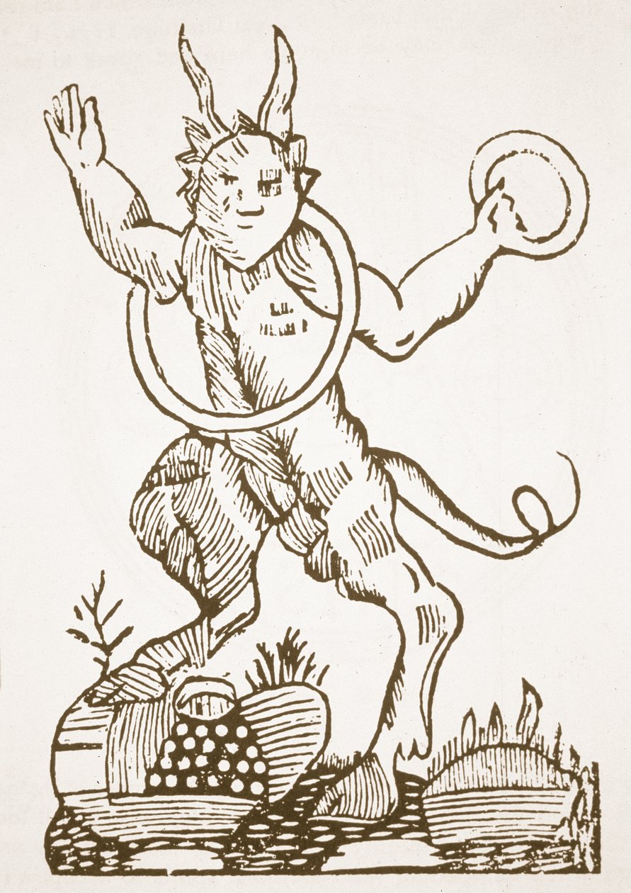 Gizli Hazineleri İşaret Eden Şeytan, 19. yüzyılın sonlarında yayınlanan Sihir Tarihinde kullanılan Le Veritable Dragon Rouge, Lille 1521