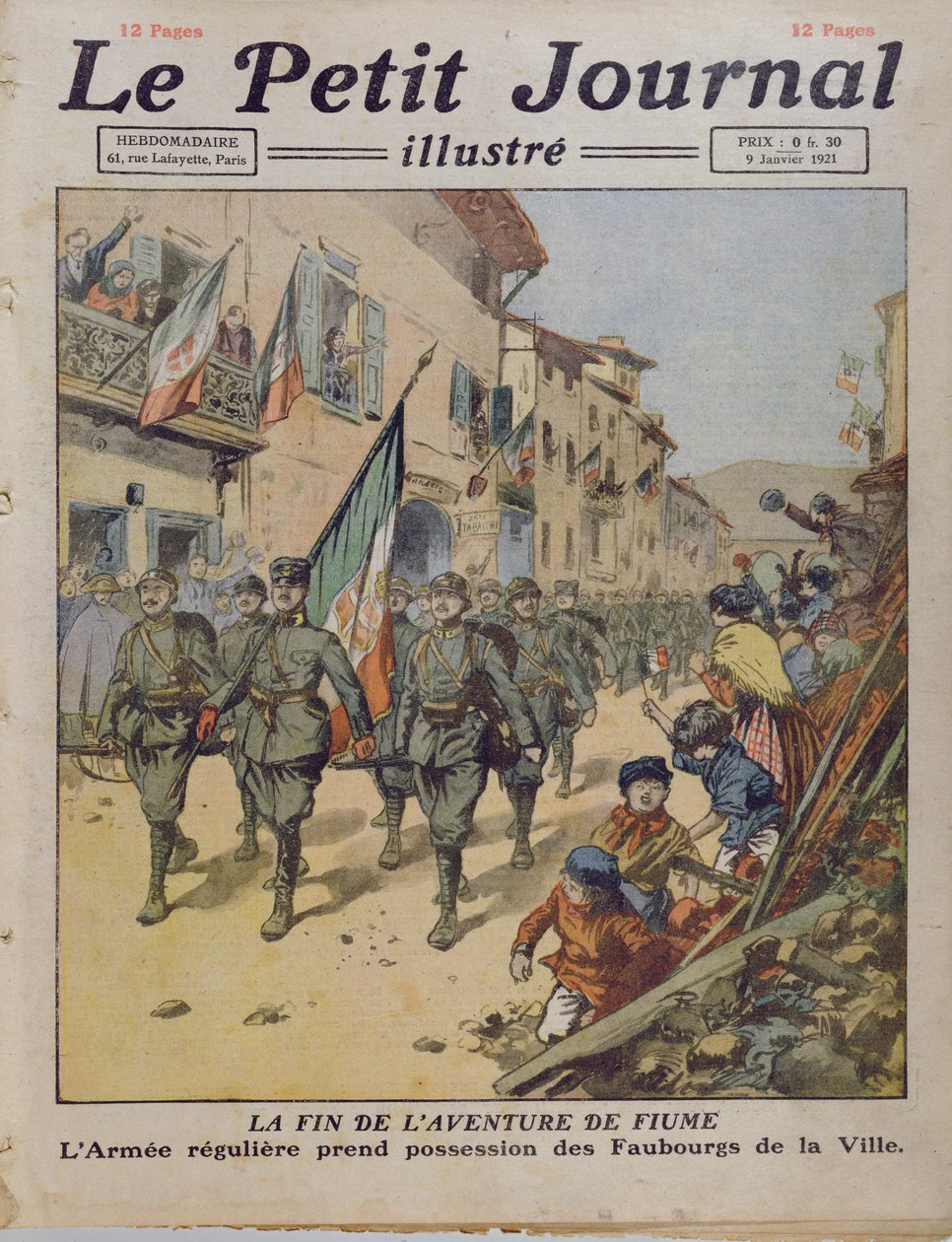 Fiume Macerasının Sonu, Le Petit Journal, 9 Ocak 1921 by French School