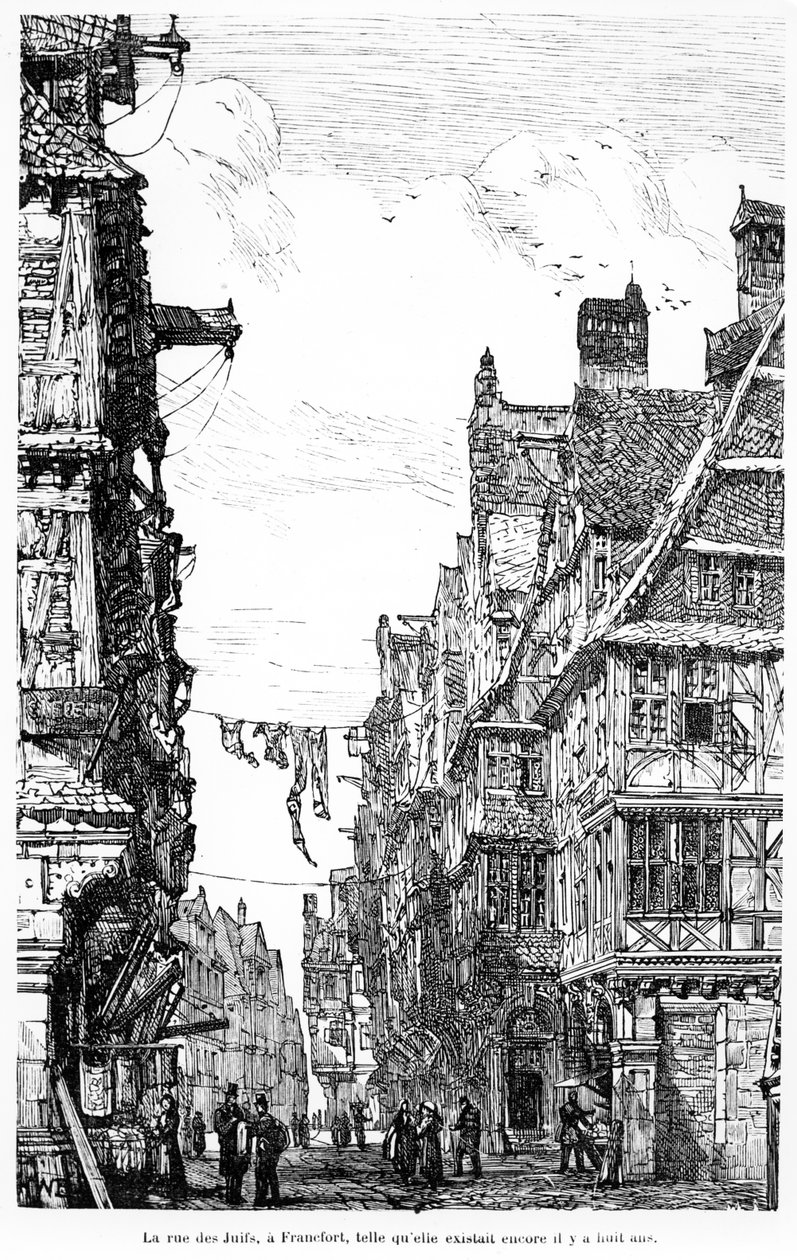 Frankfurt Judengasse, c.1860-70 by French School