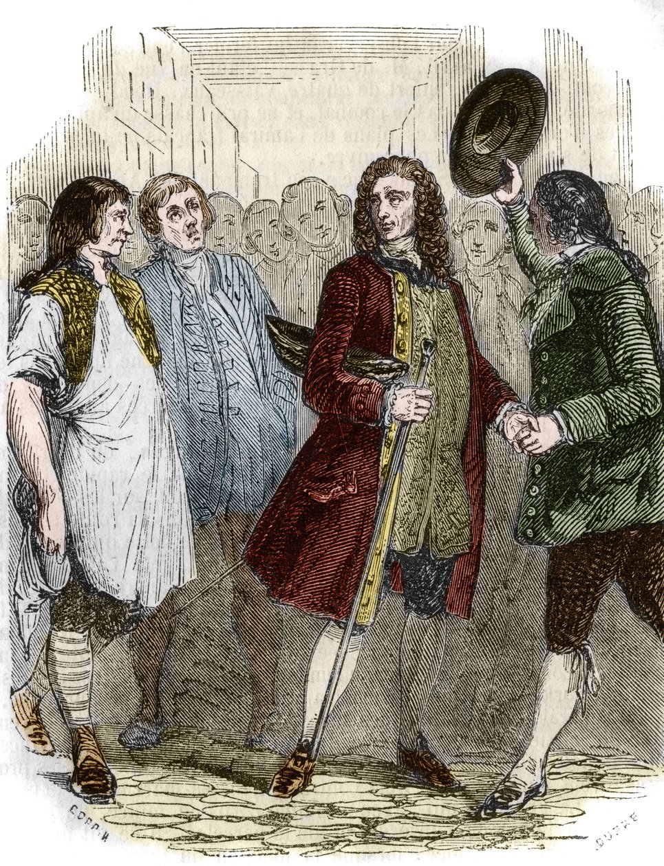 Fransız yazar ve filozof Francois-Marie Arouet dit Voltaire (1694-1778) sürgünden sonra Fransa
