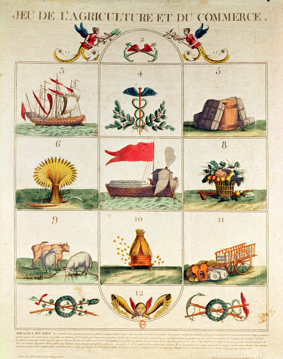Tarım ve Ticaret Oyunu, 18. yüzyıl sonu by French School