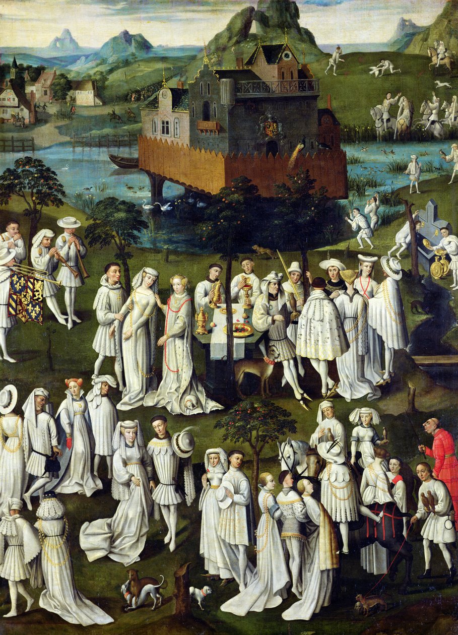The Garden of Love at the Court of Philip the Good, in the Gardens of the Chateau de Hesdin in 1431  by French School