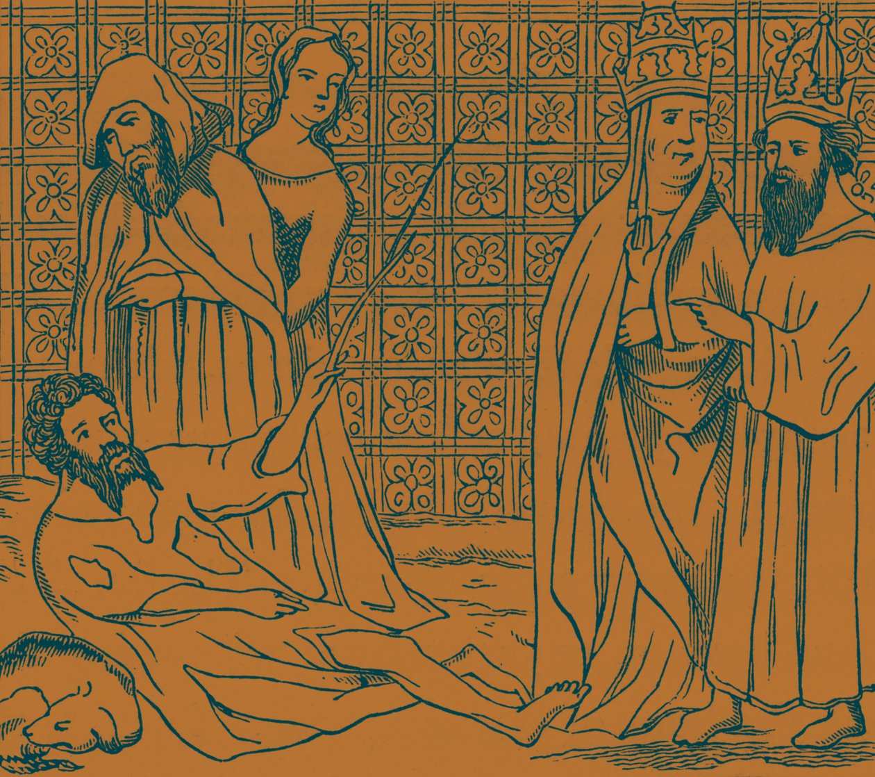'Hermit, Robert le Diable'ı kimliğini açıklamaya zorluyor' by French School