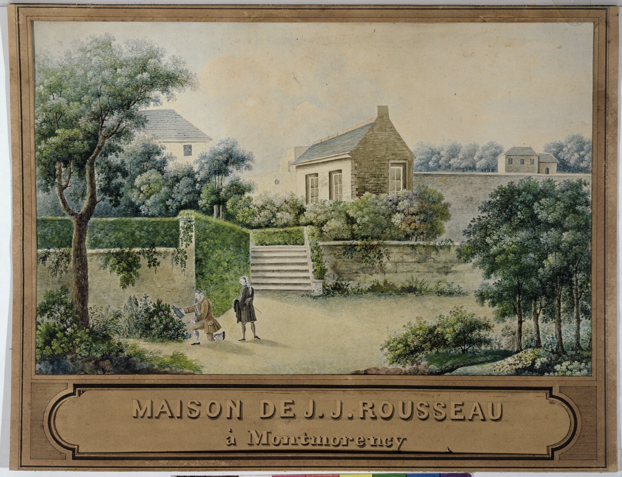 Montmorency'deki Hermitage (kağıt üzerinde wc) by French School