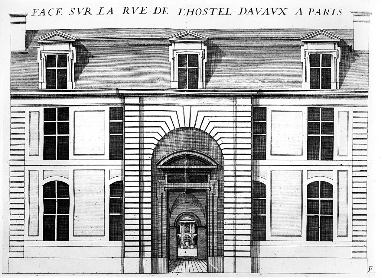 Hotel dAvaux, rue du Temple, Paris by French School