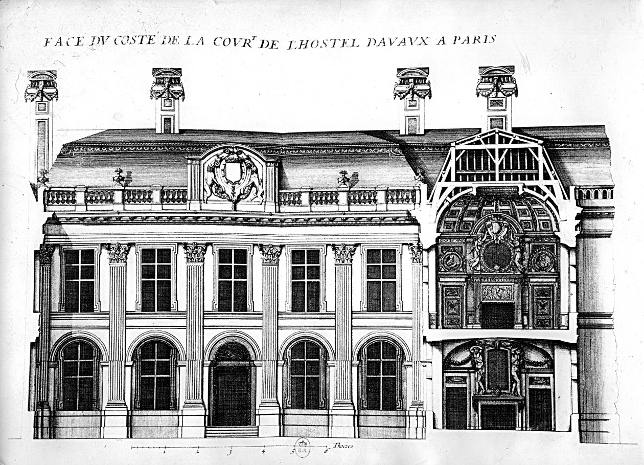 Hotel dAvaux, rue du Temple, Paris by French School
