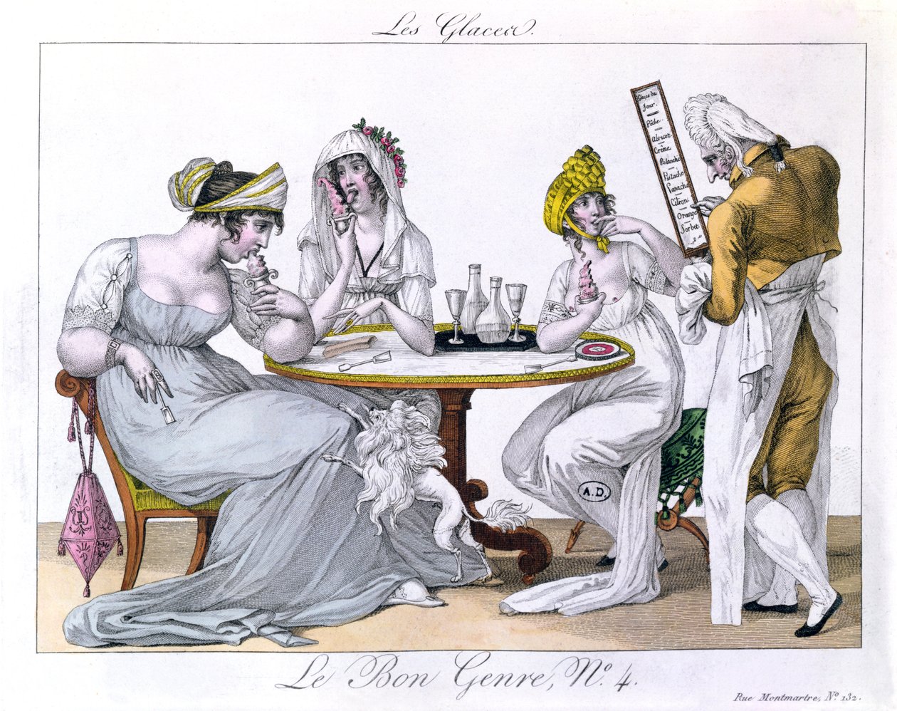 Dondurma, plat 4, Le Bon Genre, Paris, 1827 by French School