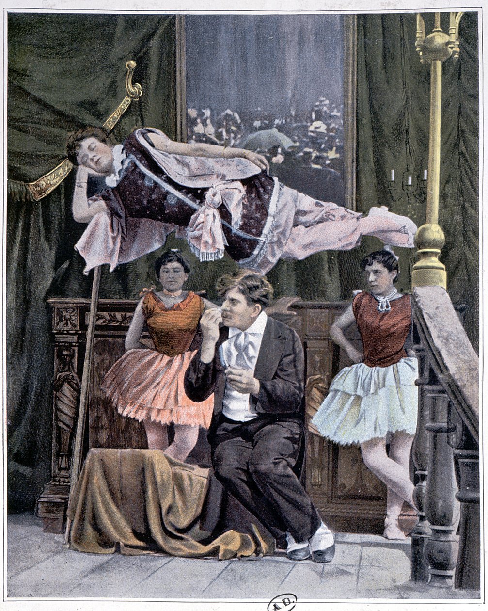 İllüzyonist ve Havaya Yükselme Numarası, 19. yüzyılın sonlarında by French School