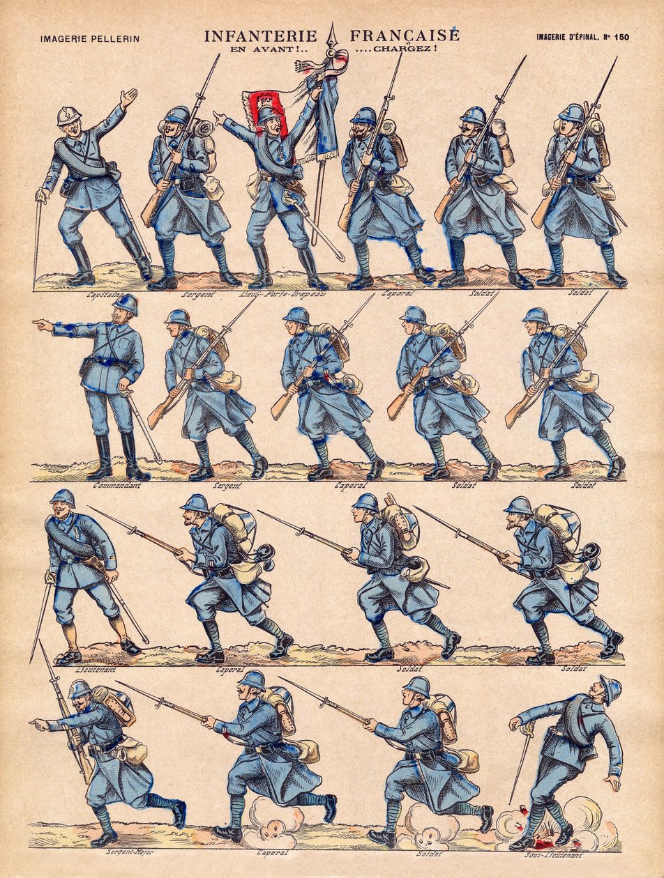 Fransız Armee Piyadeleri yükleniyor. Epinal