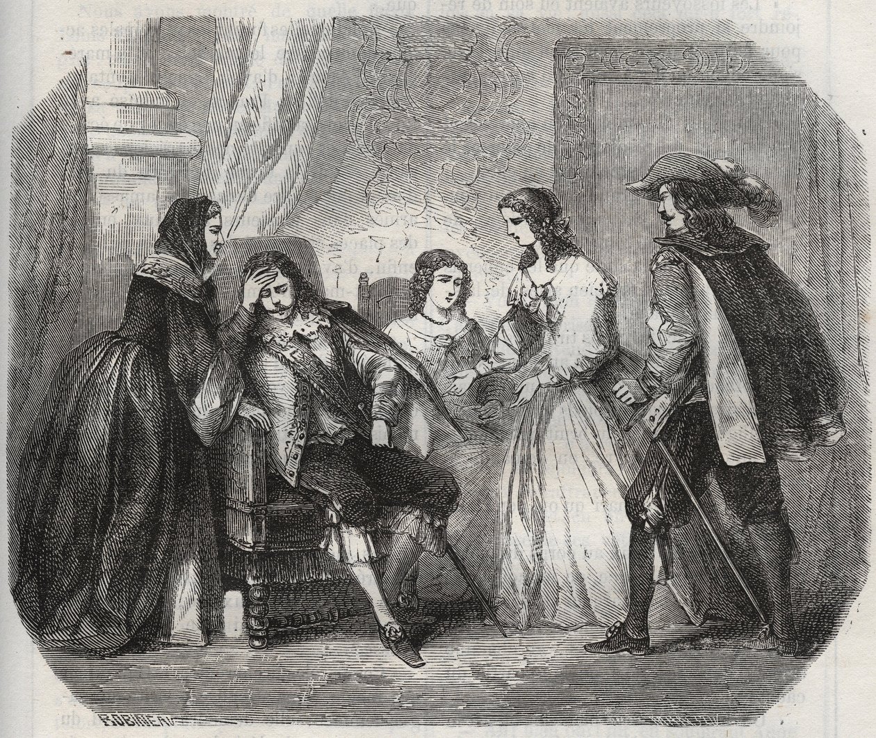 Fransa Kralı XIII. Louis (1601-1643), Avusturya Kraliçesi Anne (1601-1666) ile konuşurken migrene yakalanır. Henry de Kock
