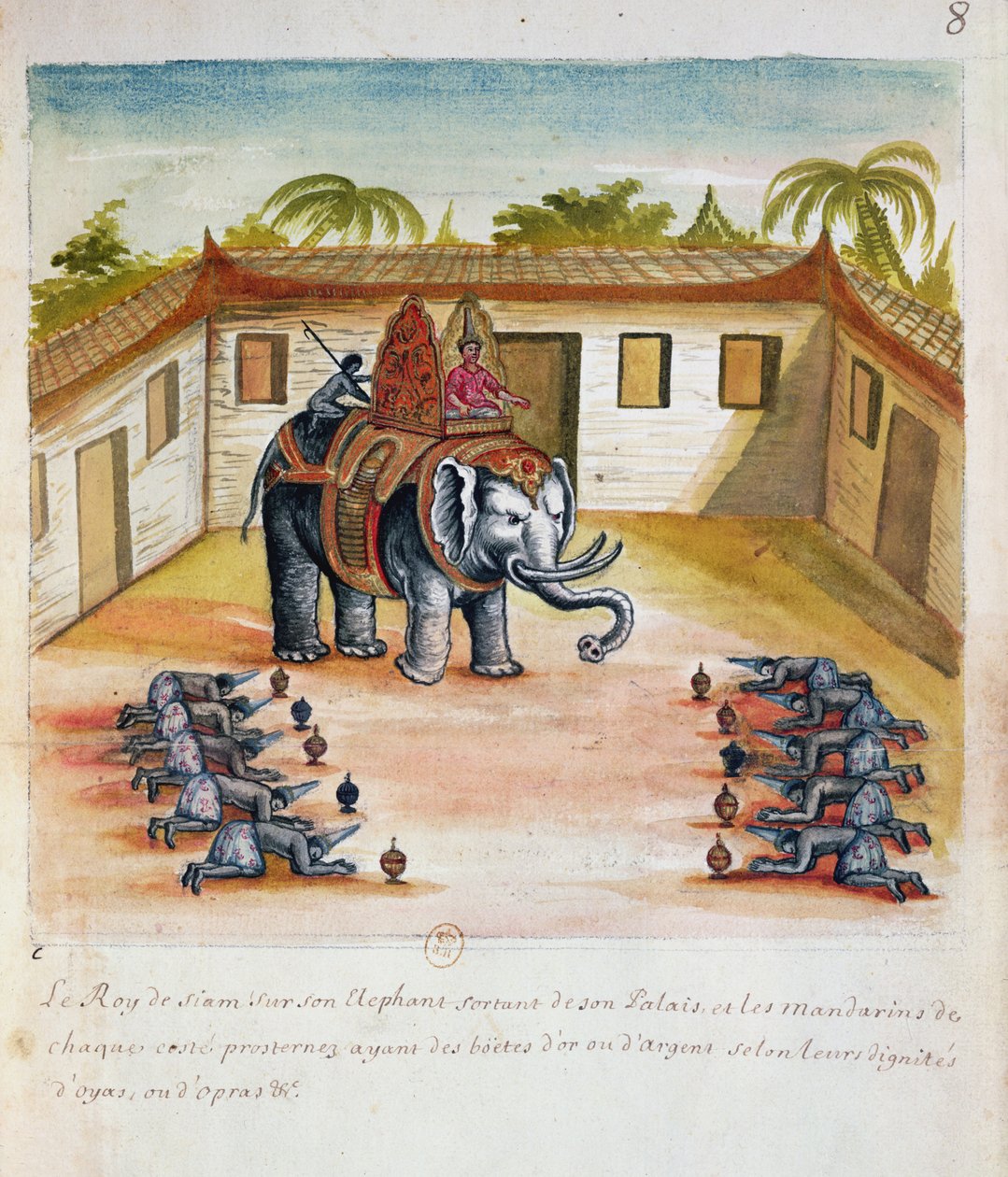 Siam Kralı, Fili Üzerinde, Siam