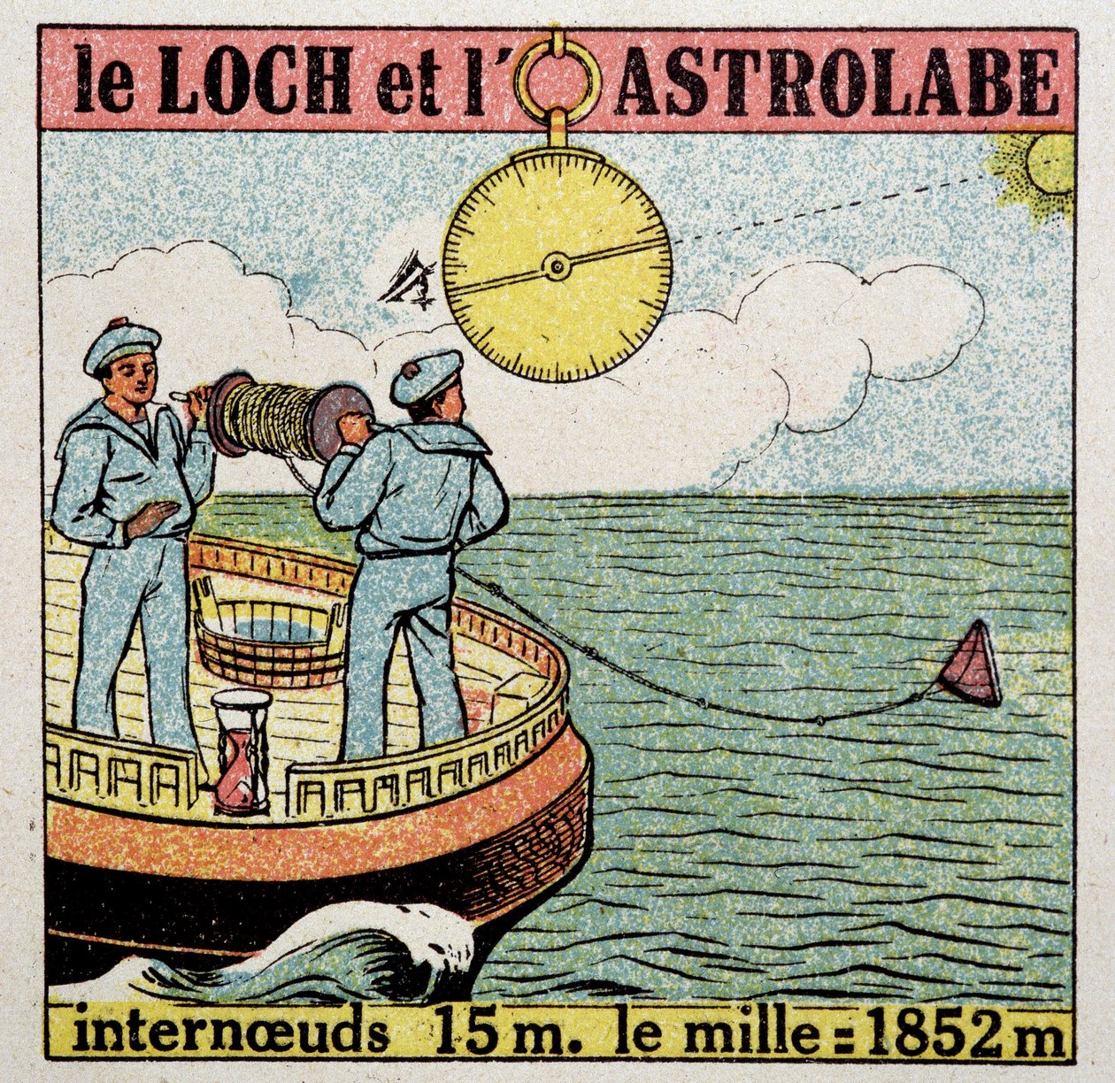 Loch ve usturlap, seyir aletleri. by French School