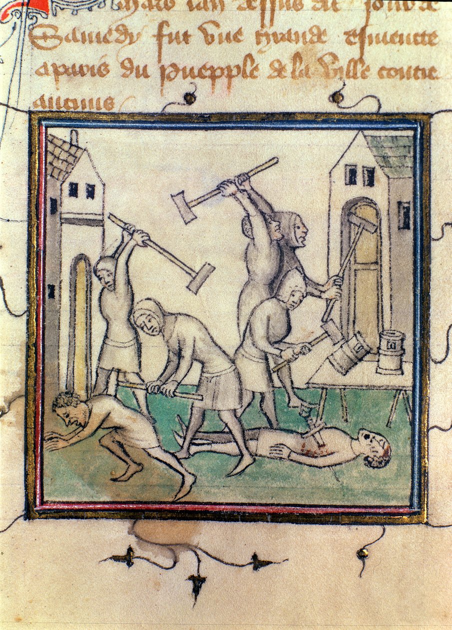 1382 İsyanı sırasında Mallotinler, 14-15. yüzyıl by French School